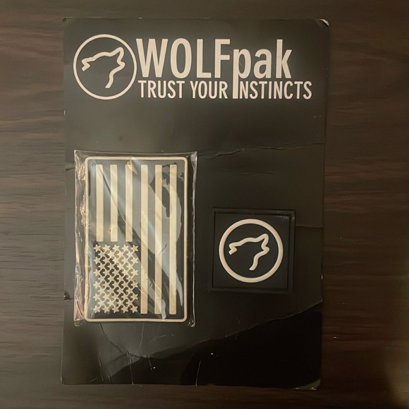 WOLFpak Black and White American flag PVC Patch Set - Picture 1 of 1